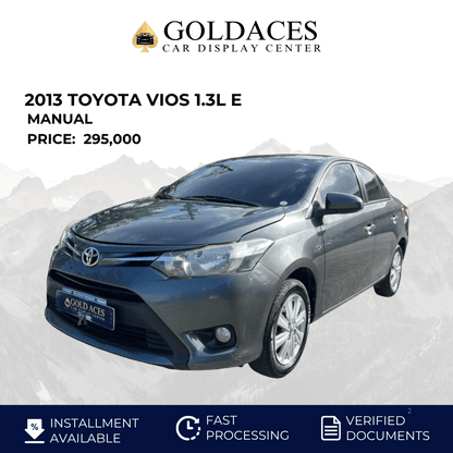 2013 TOYOTA VIOS 1.3L E MANUAL TRANSMISSION Gold Aces Car Display Center