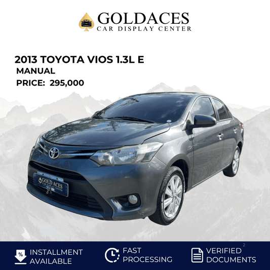 2013 TOYOTA VIOS 1.3L E MANUAL TRANSMISSION Gold Aces Car Display Center