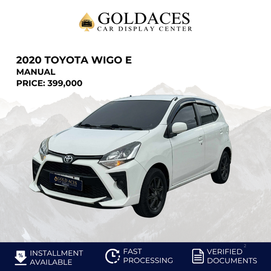 2020 TOYOTA WIGO E 1.0L MANUAL TRANSMISSION Gold Aces Car Display Center