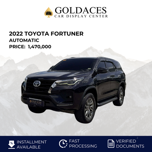 2022 TOYOTA FORTUNER 2.4L V 4X2 AUTOMATIC TRANSMISSION Gold Aces Car Display Center
