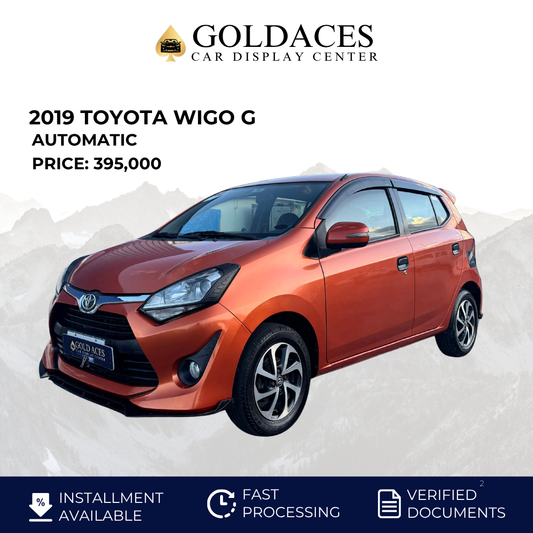 2019 TOYOTA WIGO G 1.0L AUTOMATIC TRANSMISSION Gold Aces Car Display Center