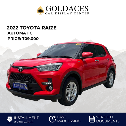 2022 TOYOTA RAIZE 1.2L G AUTOMATIC TRANSMISSIO Gold Aces Car Display Center