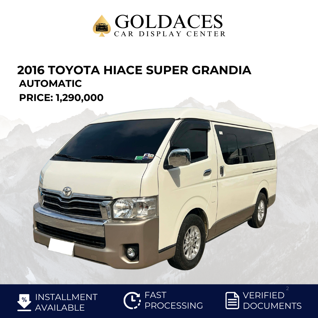 2016 TOYOTA HIACE SUPER GRANDIA 2.8L DSL AUTOMATIC TRANSMISSION Gold Aces Car Display Center