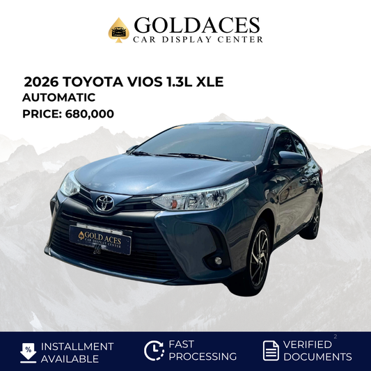 2026 TOYOTA VIOS 1.3L XLE AUTOMATIC TRANSMISSION (2T KMS ONLY!) Gold Aces Car Display Center
