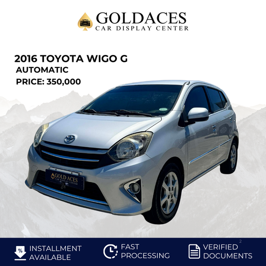 2016 TOYOTA WIGO G 1.0L AUTOMATIC TRANSMISSION Gold Aces Car Display Center