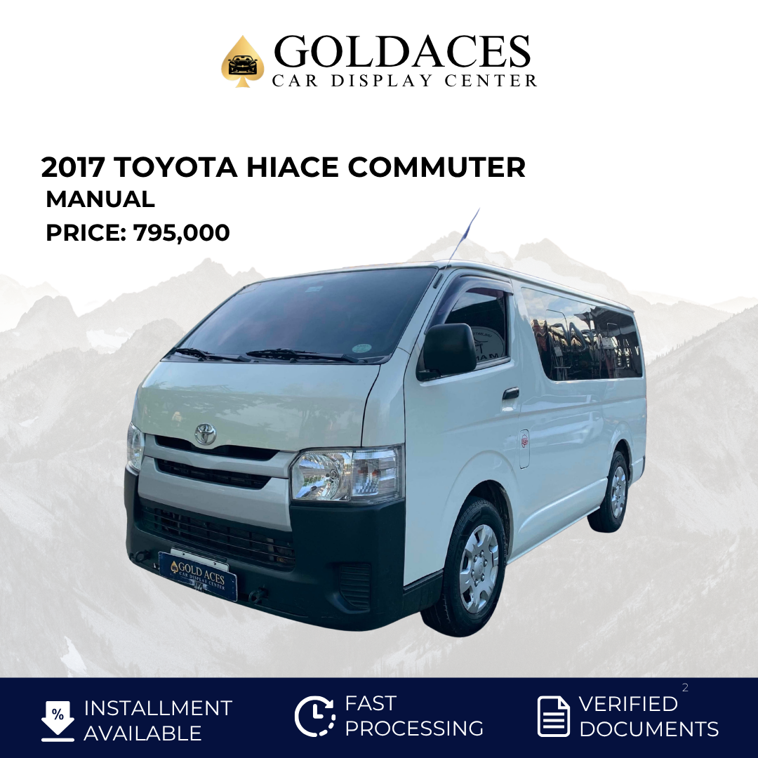 NEW ARRIVAL! 2017 TOYOTA HIACE COMMUTER 3.0L MANUAL TRANSMISSION Gold Aces Car Display Center