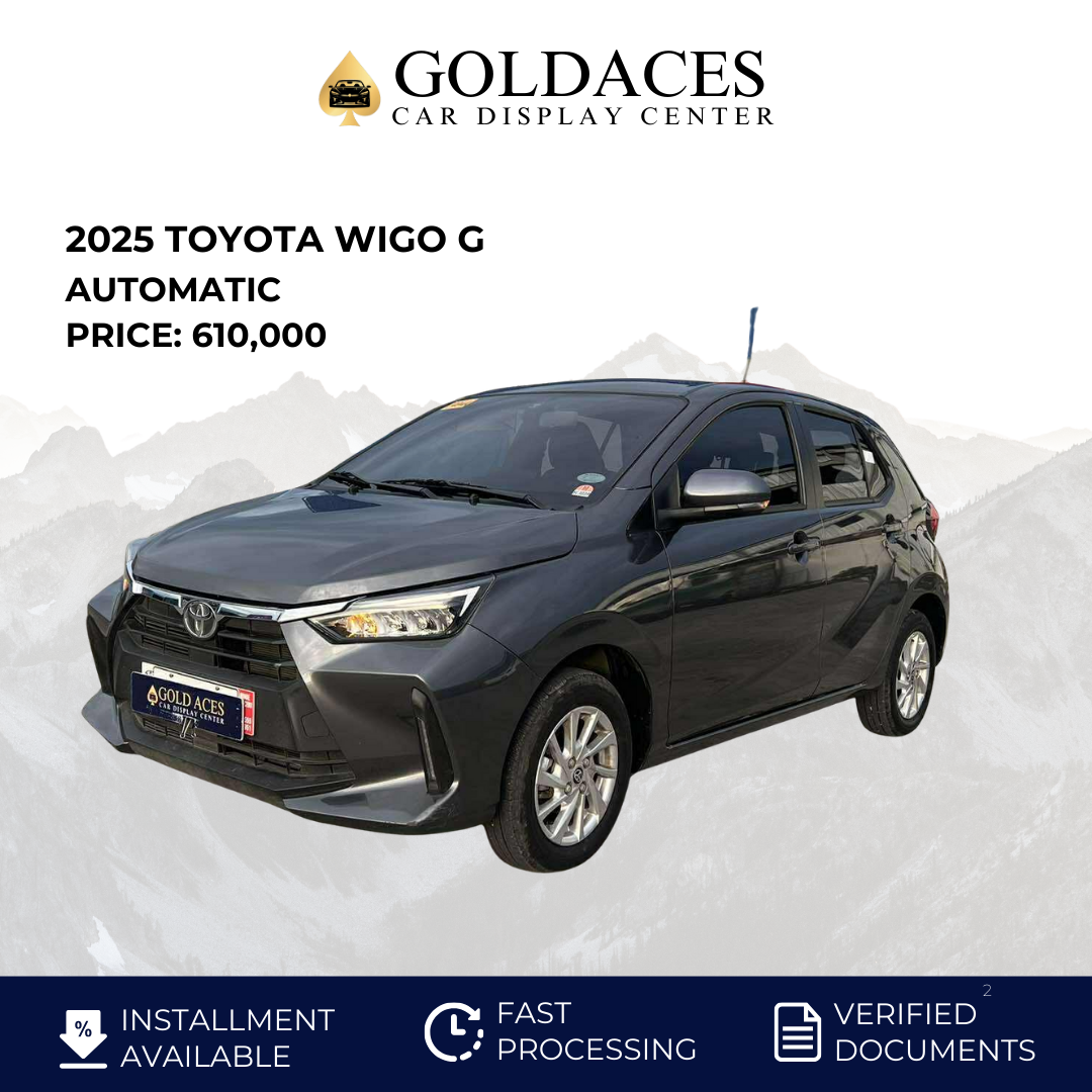 2025 TOYOTA WIGO G 1.0L AUTOMATIC TRANSMISSION (6T KMS ONLY!) Gold Aces Car Display Center