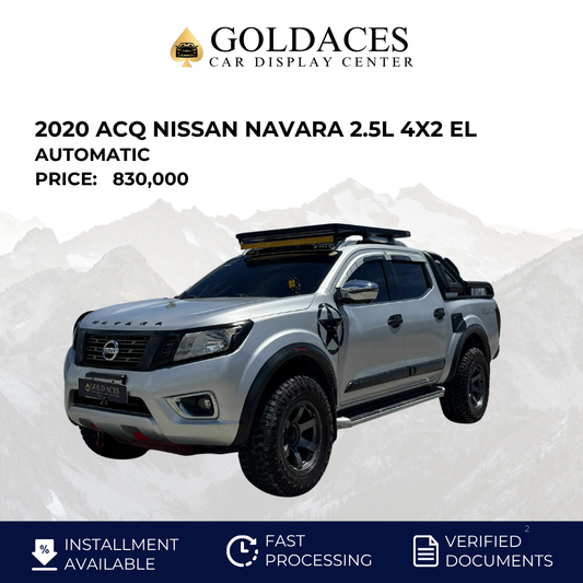 2020 ACQ NISSAN NAVARA 2.5L 4X2 EL AUTOMATIC TRANSMISSION Gold Aces Car Display Center
