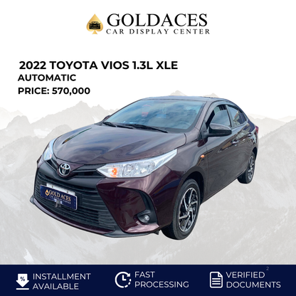 2022 TOYOTA VIOS 1.3L XLE AUTOMATIC TRANSMISSION Gold Aces Car Display Center