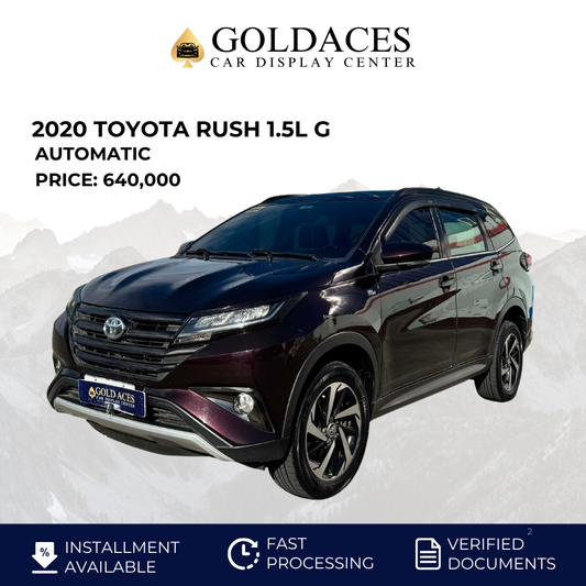 2020 TOYOTA RUSH 1.5L G AUTOMATIC TRANSMISSION Gold Aces Car Display Center