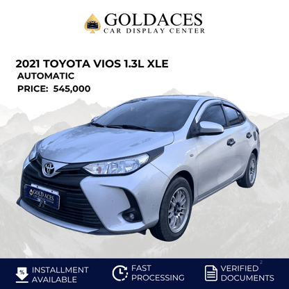 2021 TOYOTA VIOS 1.3L XLE AUTOMATIC TRANSMISSION (24TKMS ONLY!) Gold Aces Car Display Center