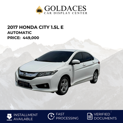 2017 HONDA CITY 1.5L E AUTOMATIC TRANSMISSION (34T KMS ONLY!) Gold Aces Car Display Center