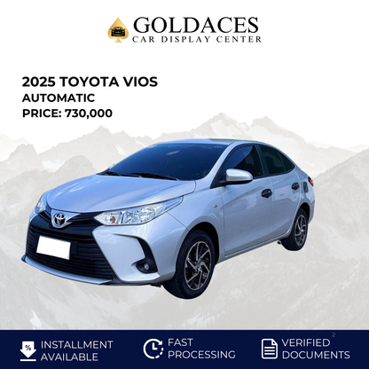 2025 TOYOTA VIOS 1.3L XLE CVT AUTOMATIC TRANSMISSION (2T KMS ONLY!) Gold Aces Car Display Center