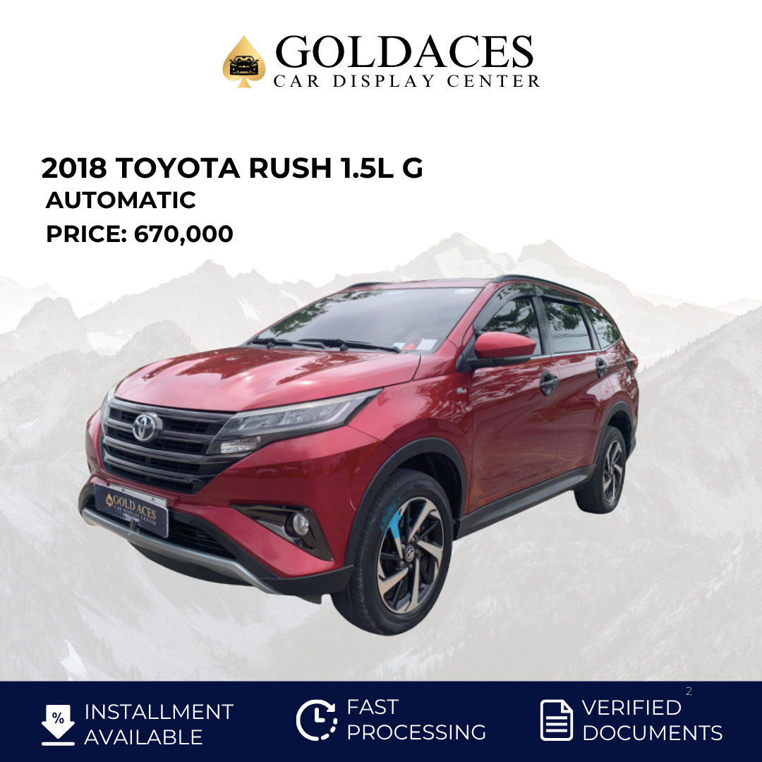 2018 TOYOTA RUSH 1.5L G AUTOMATIC TRANSMISSION Gold Aces Car Display Center