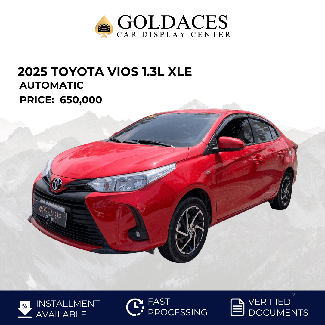 2025 TOYOTA VIOS 1.3L XLE AUTOMATIC TRANSMISSION (16TKMS ONLY!) Gold Aces Car Display Center