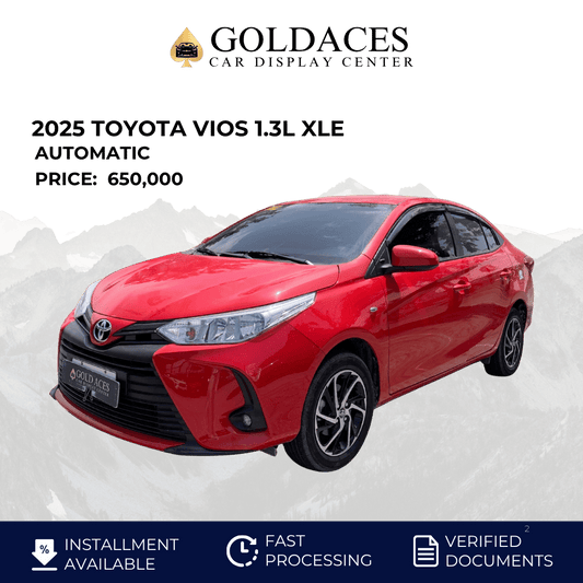 2025 TOYOTA VIOS 1.3L XLE AUTOMATIC TRANSMISSION (16TKMS ONLY!) Gold Aces Car Display Center