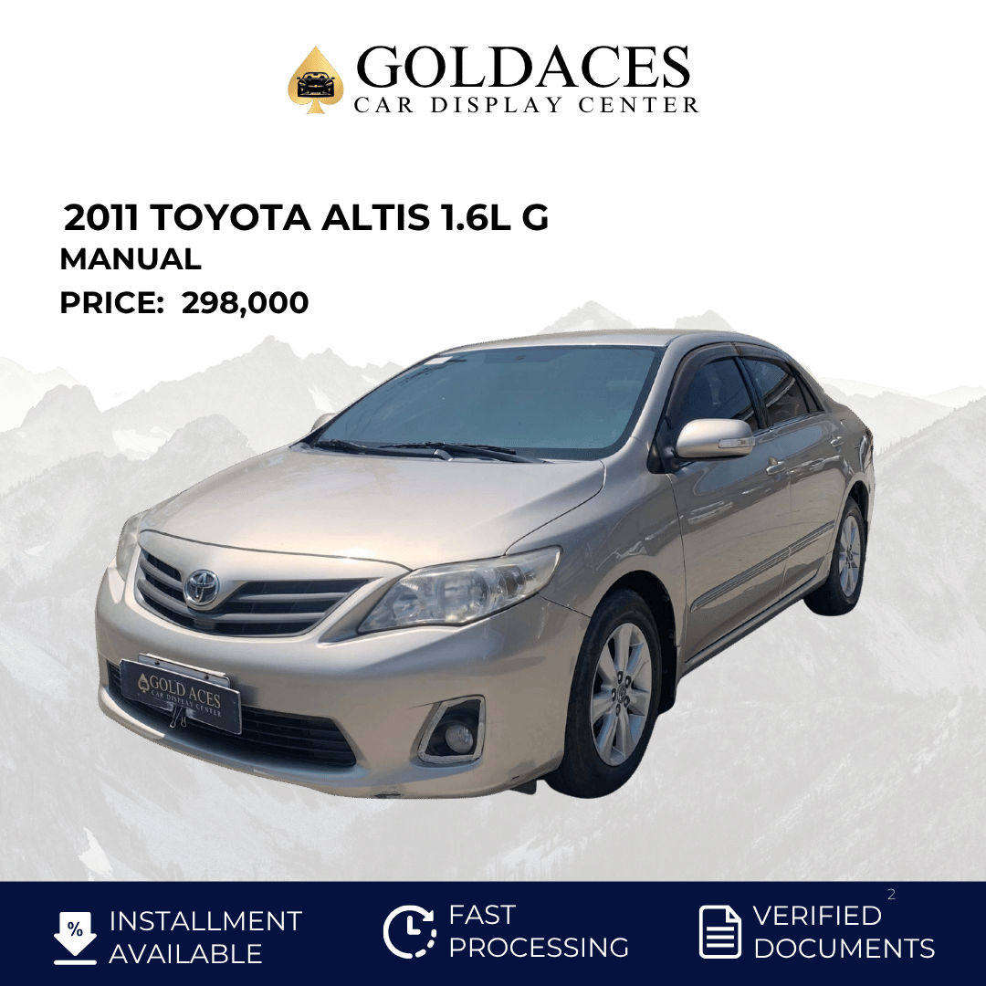 2011 TOYOTA ALTIS 1.6L G MANUAL TRANSMISSION Gold Aces Car Display Center
