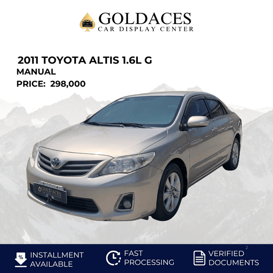 2011 TOYOTA ALTIS 1.6L G MANUAL TRANSMISSION Gold Aces Car Display Center