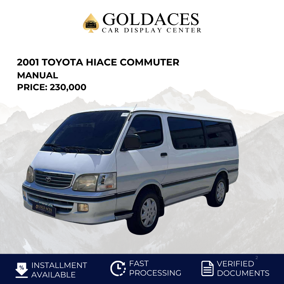 2001 TOYOTA HIACE COMMUTER 3.0L DSL MANUAL TRANSMISSION&nbsp; Gold Aces Car Display Center