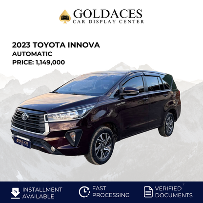 2023 TOYOTA INNOVA 2.8L E AUTOMATIC TRANSMISSION Gold Aces Car Display Center