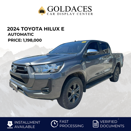 2024 TOYOTA HILUX E 2.4L AUTOMATIC TRANSMISSION Gold Aces Car Display Center