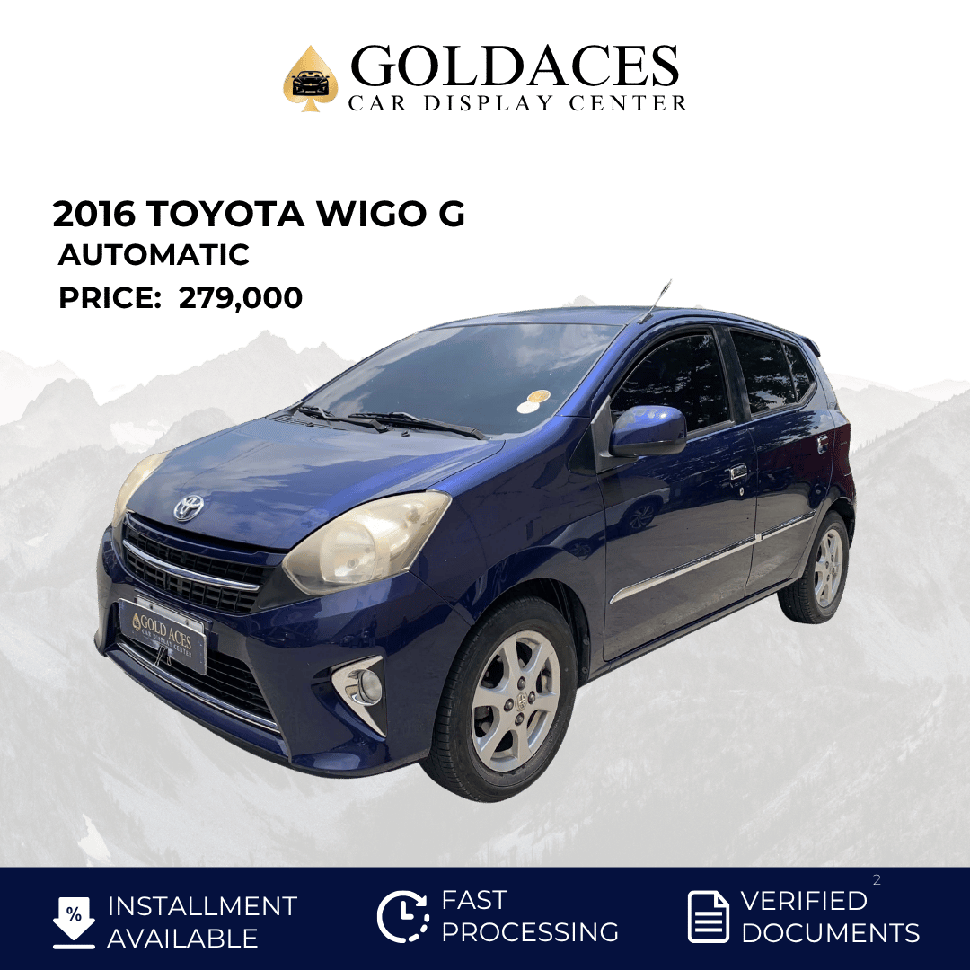 2016 TOYOTA WIGO G 1.0L AUTOMATIC TRANSMISSION (64TKMS ONLY!) Gold Aces Car Display Center