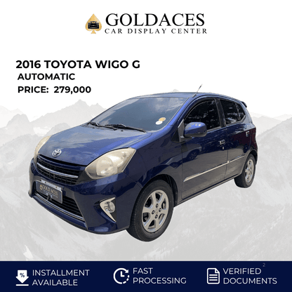 2016 TOYOTA WIGO G 1.0L AUTOMATIC TRANSMISSION (64TKMS ONLY!) Gold Aces Car Display Center