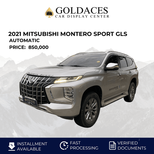 2021 MITSUBISHI MONTERO SPORT GLS 4X2 2.4L DSL AUTOMATIC TRANSMISSION Gold Aces Car Display Center