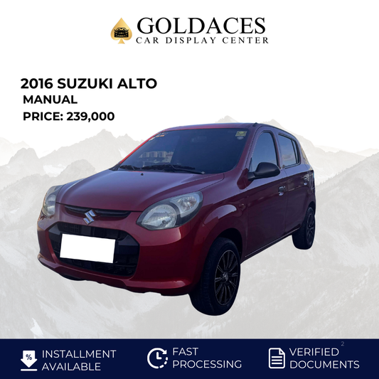 2016 SUZUKI ALTO 0.8L MANUAL TRANSMISSION Gold Aces Car Display Center