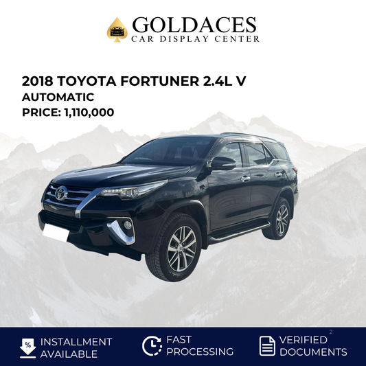 2018 TOYOTA FORTUNER 2.4L V 4X2 AUTOMATIC TRANSMISSION Gold Aces Car Display Center