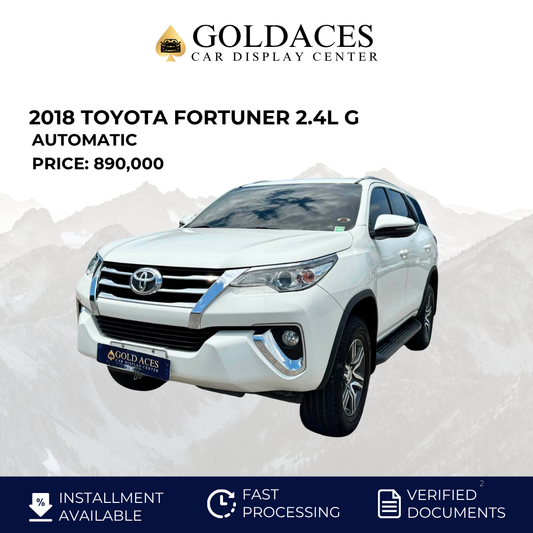 2018 TOYOTA FORTUNER 2.4L G 4X2 AUTOMATIC TRANSMISSION Gold Aces Car Display Center