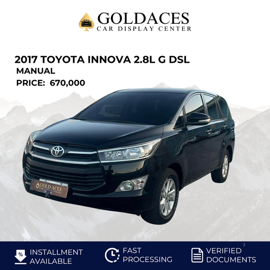 2017 TOYOTA INNOVA 2.8L G DSL MANUAL TRANSMISSION Gold Aces Car Display Center