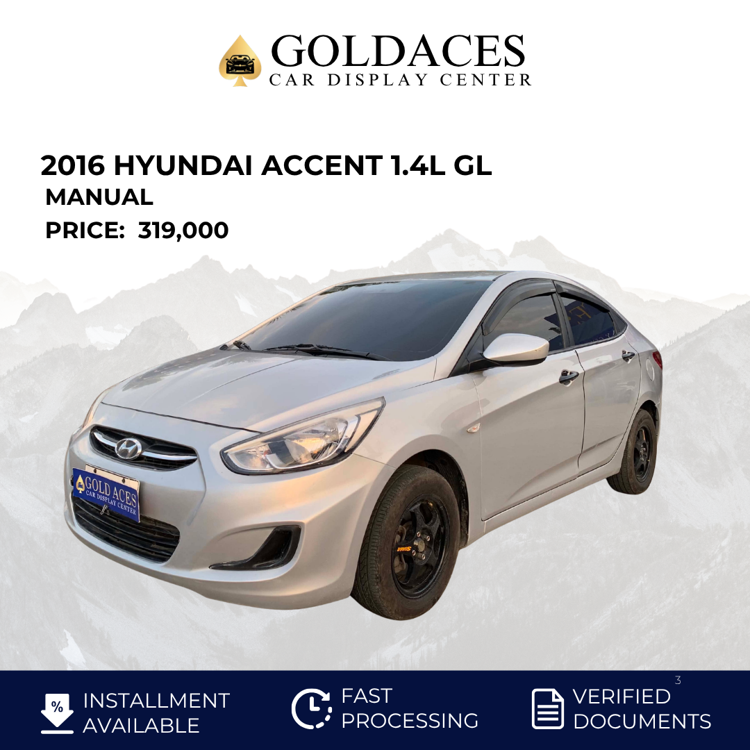 2016 HYUNDAI ACCENT 1.4L GL MANUAL TRANSMISSION (61TKMS ONLY!) Gold Aces Car Display Center