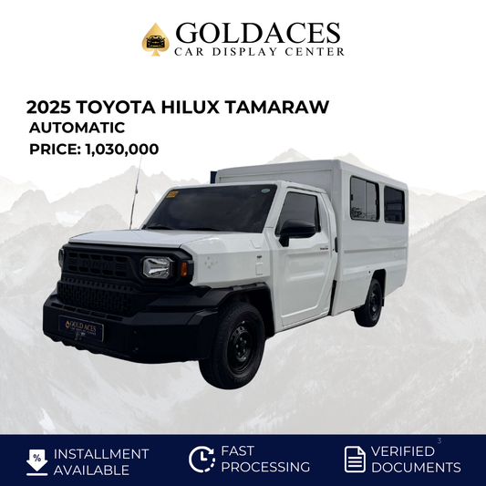 2025 TOYOTA HILUX TAMARAW 2.4 GL FX AUTOMATIC TRANSMISSION Gold Aces Car Display Center
