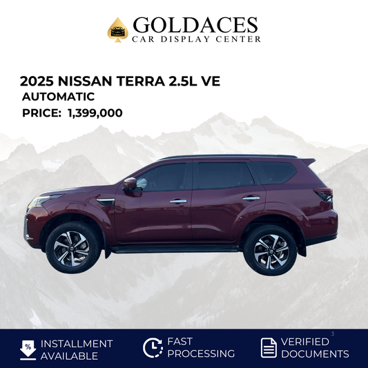 2025 NISSAN TERRA 2.5L VE 4X2 AUTOMATIC TRANMISSION Gold Aces Car Display Center