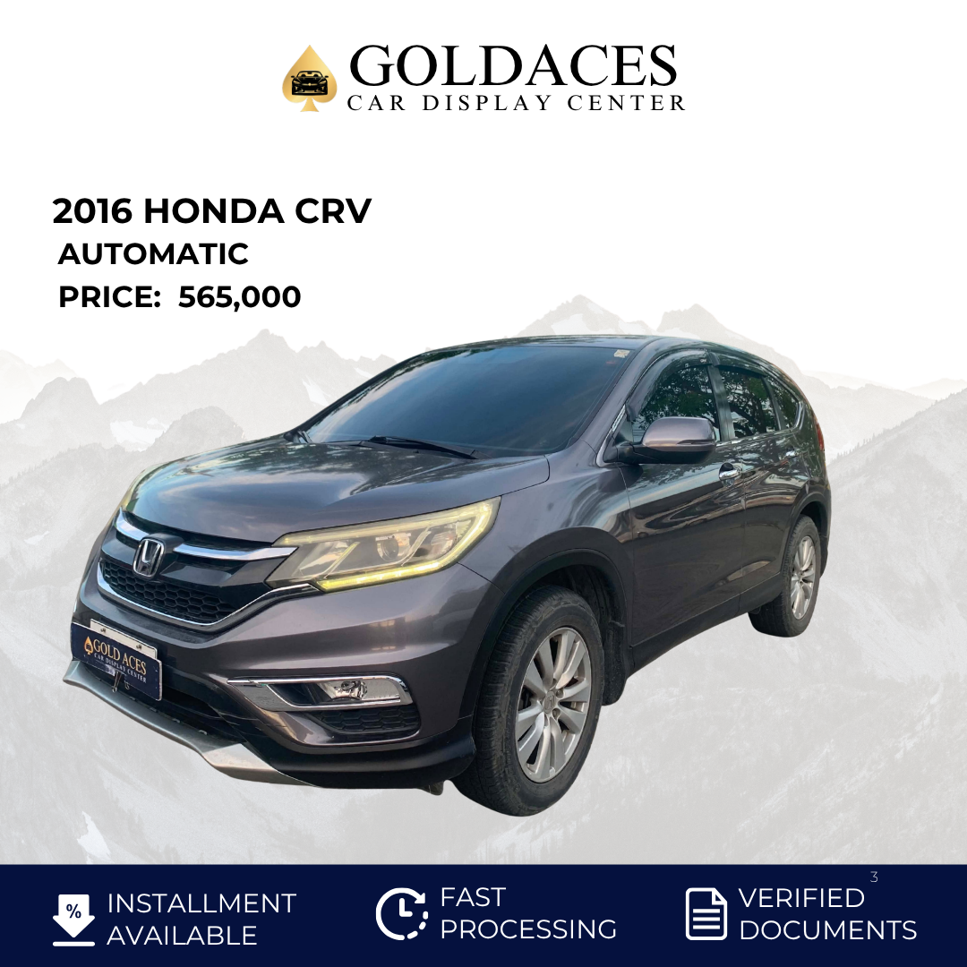 2016 HONDA CRV 2.0L GAS 4X2 AUTOMATIC TRANSMISSION Gold Aces Car Display Center