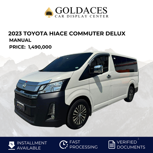2023 TOYOTA HIACE COMMUTER DELUXE 2.8L MANUAL TRANSMISSION Gold Aces Car Display Center