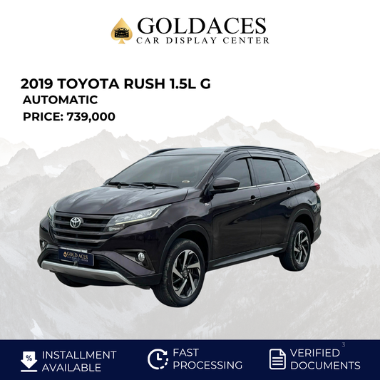 2019 TOYOTA RUSH 1.5L G AUTOMATIC TRANSMISSION (28T KMS ONLY!) TOYOTA