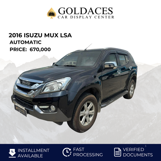 2016 ISUZU MUX LSA 2.5L 4x2 AUTOMATIC TRANSMISSION Gold Aces Car Display Center