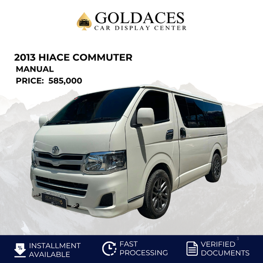 2013 HIACE COMMUTER 2.5L MANUAL TRANSMISSION Gold Aces Car Display Center