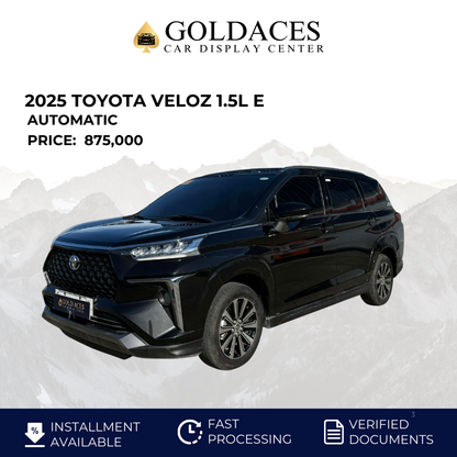 2025 TOYOTA VELOZ 1.5L E AUTOMATIC TRANSMISSION (9T KMS ONLY!) Gold Aces Car Display Center