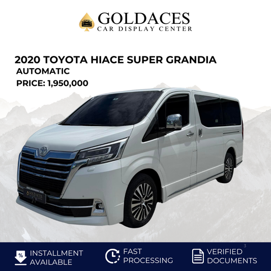 2020 TOYOTA HIACE SUPER GRANDIA 2.8L DSL AUTOMATIC TRANSMISSION Gold Aces Car Display Center