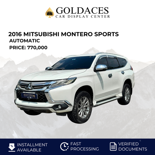 2016 MITSUBISHI MONTERO SPORTS PREMIUM GLS 2.4L DSL AUTOMATIC TRANSMISSION Gold Aces Car Display Center