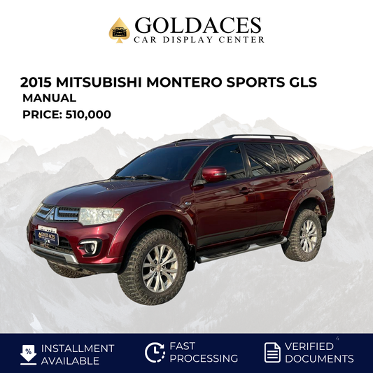 2015 MITSUBISHI MONTERO SPORTS GLS 2.4L DSL MANUAL TRANSMISSION (77TKMS ONLY!) Gold Aces Car Display Center