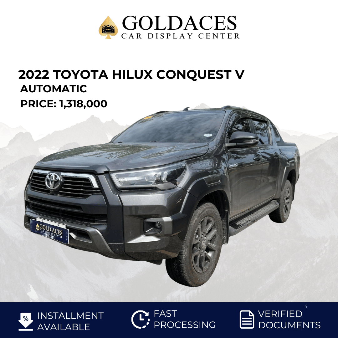 2022 TOYOTA HILUX CONQUEST V 2.4L AUTOMATIC TRANSMISSION (35TKMS ONLY!) Gold Aces Car Display Center