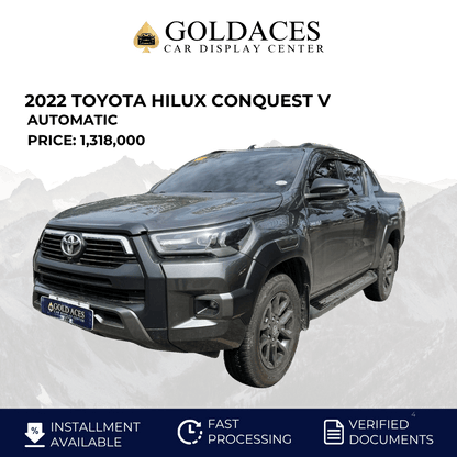 2022 TOYOTA HILUX CONQUEST V 2.4L AUTOMATIC TRANSMISSION (35TKMS ONLY!) Gold Aces Car Display Center