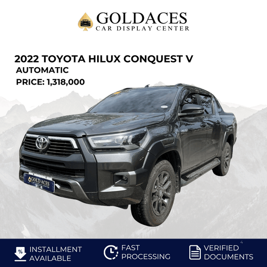 2022 TOYOTA HILUX CONQUEST V 2.4L AUTOMATIC TRANSMISSION (35TKMS ONLY!) Gold Aces Car Display Center