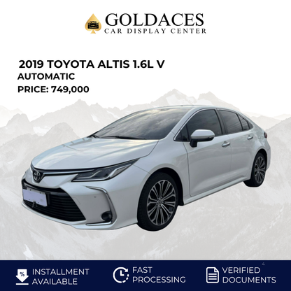 2019 TOYOTA ALTIS 1.6L V AUTOMATIC TRANSMISSION (35TKMS ONLY!) Gold Aces Car Display Center
