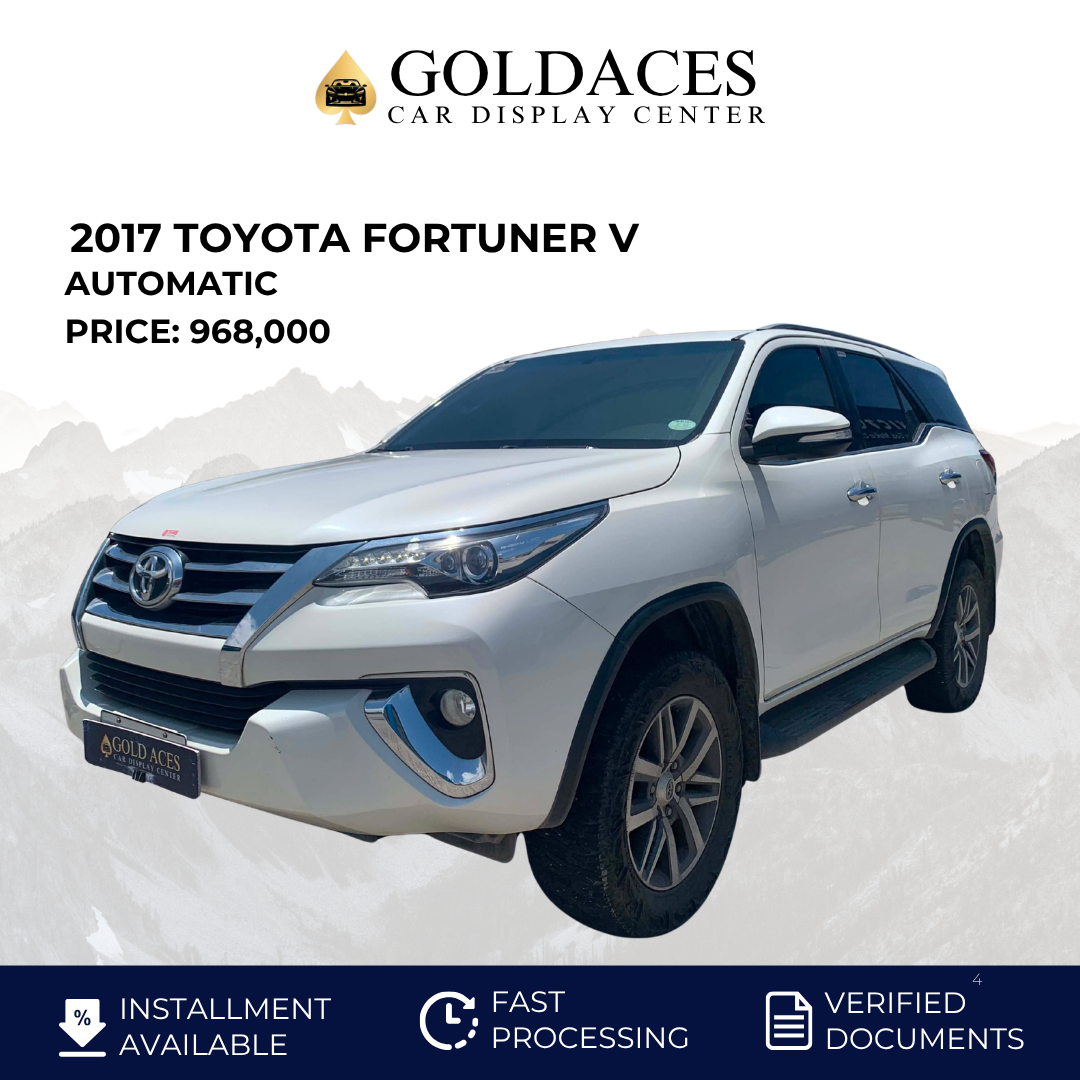 2017 TOYOTA FORTUNER V 2.4L 4X2 AUTOMATIC TRANSMISSION Gold Aces Car Display Center