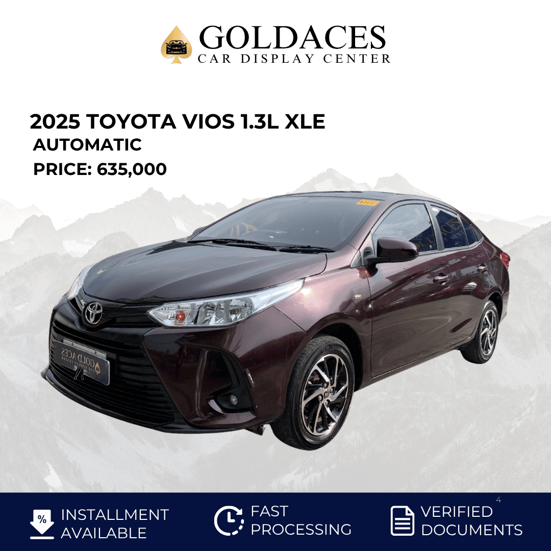 2025 TOYOTA VIOS 1.3L XLE AUTOMATIC TRANSMISSION Gold Aces Car Display Center